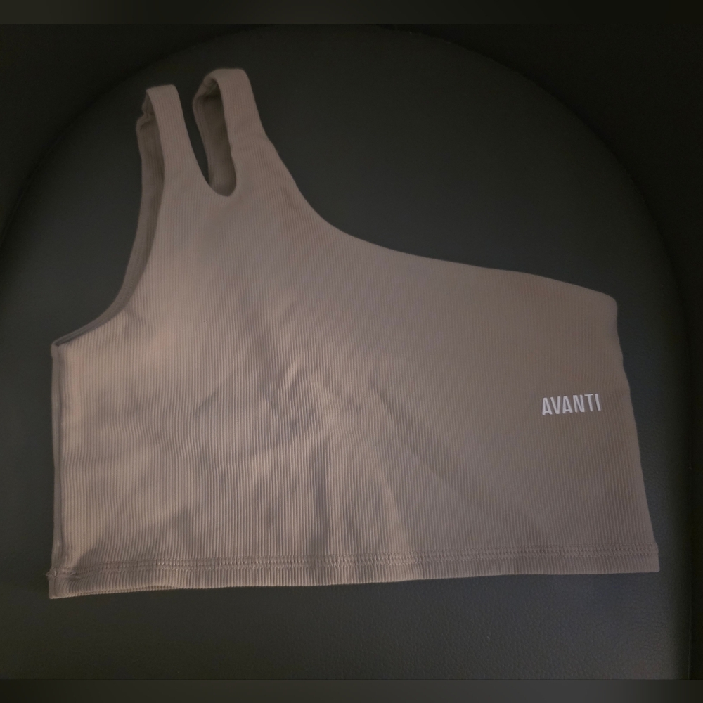 Avanti Taupe Ribbed Crop Top